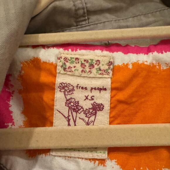 Free People Women's Open Front Hooded Jacket Long Sleeve Tan Size XS - Picture 10 of 12